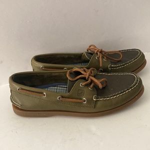Sperry Men's Authentic Original Boat Shoes Men’s Size 9.5 M Olive Green